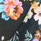 Black-Multi Famous Designer Floral Print Viscose Chiffon Woven Fabric By the Yard